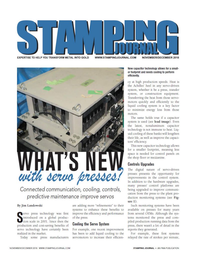 What’s New with Servo Presses | Stamping Journal Nov/Dec 2018