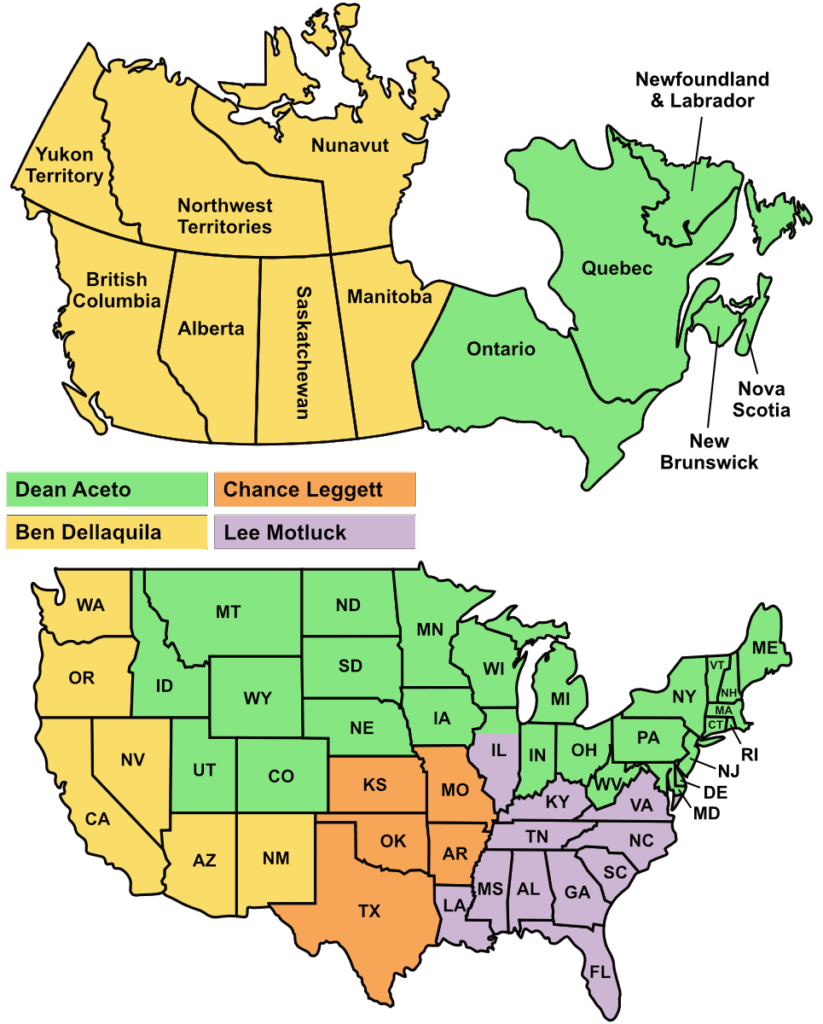 komatsu north america regional sales manager map
